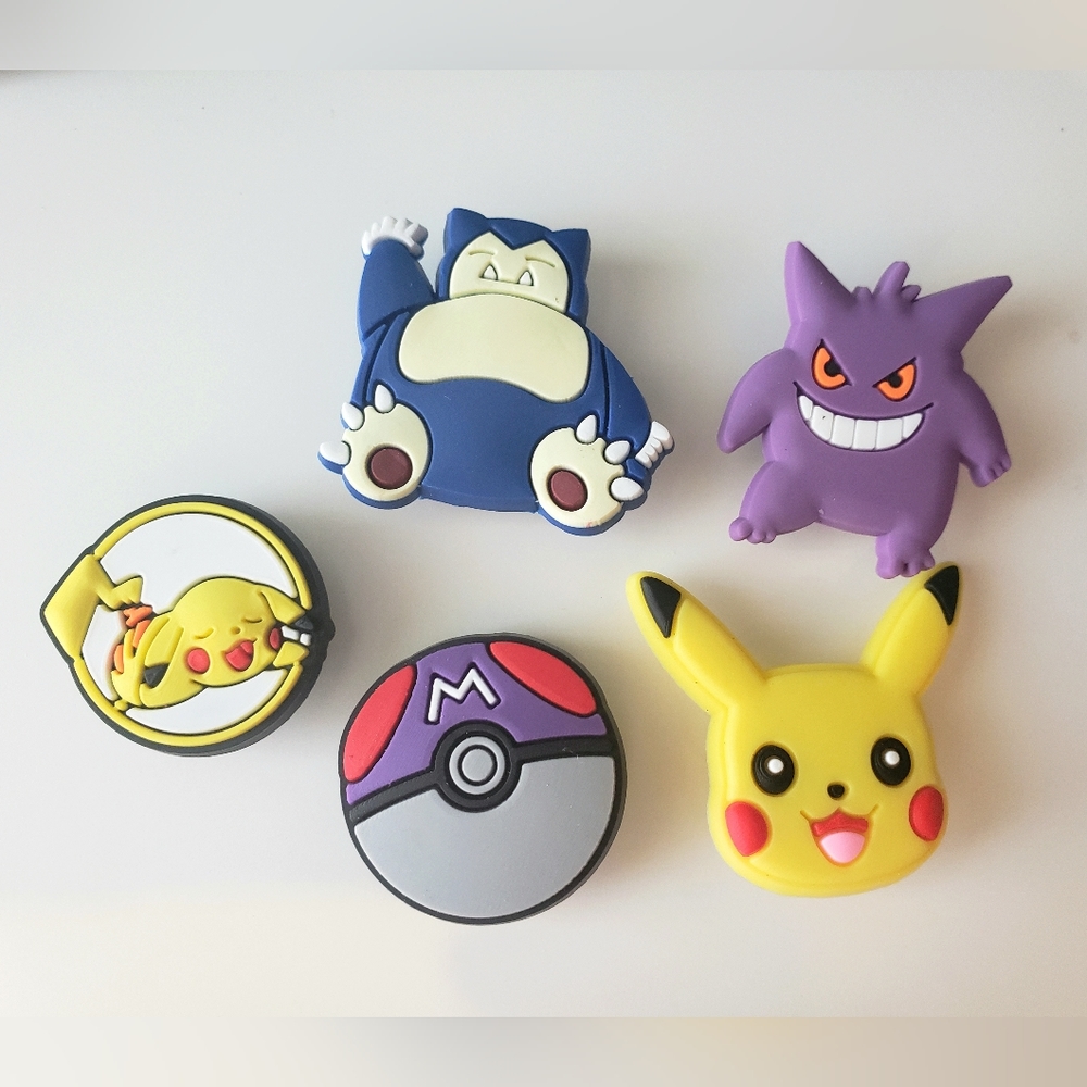5 x New Croc Charms / Jibbitz, Pokemon Style